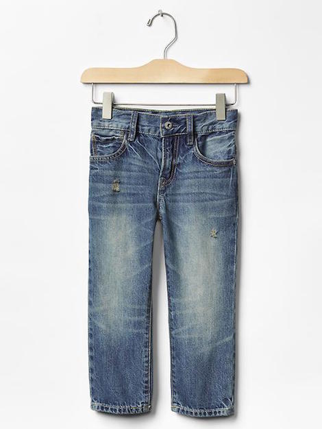 gap kids distressed straight jeans