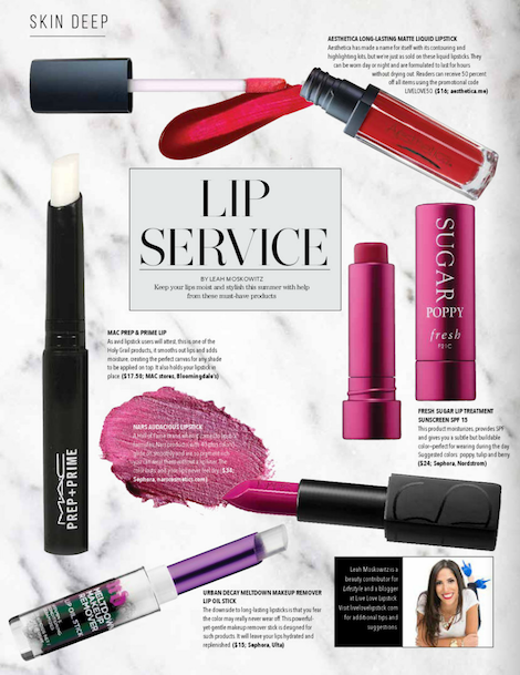 Beauty magazine article